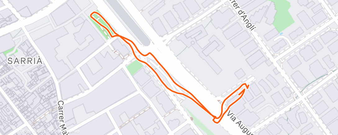 Map of the activity, Caminata de noche