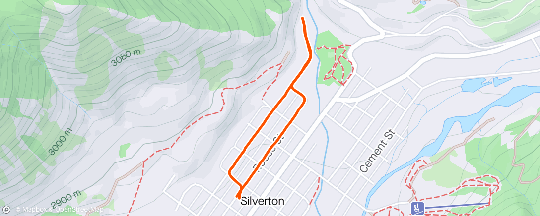 Map of the activity, Back Home in Silverton (Unnecessary) Streakeeper!