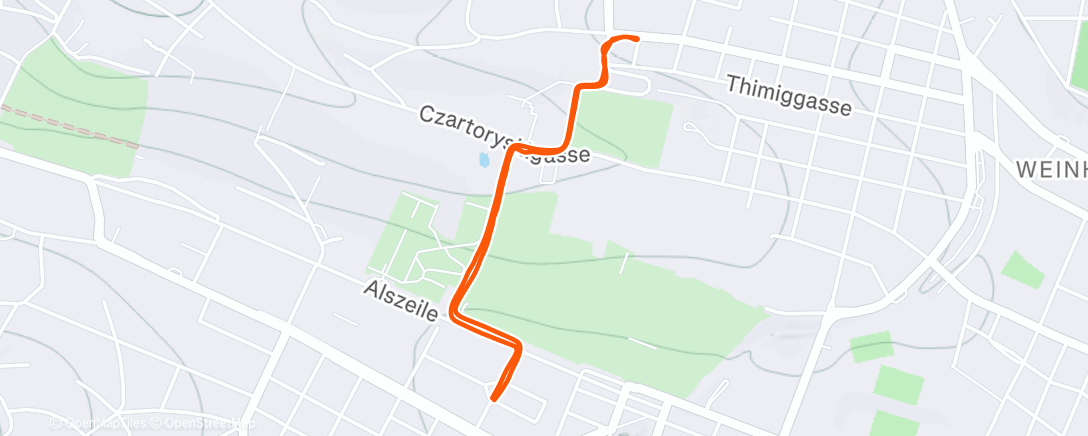 Map of the activity, Abendspaziergang