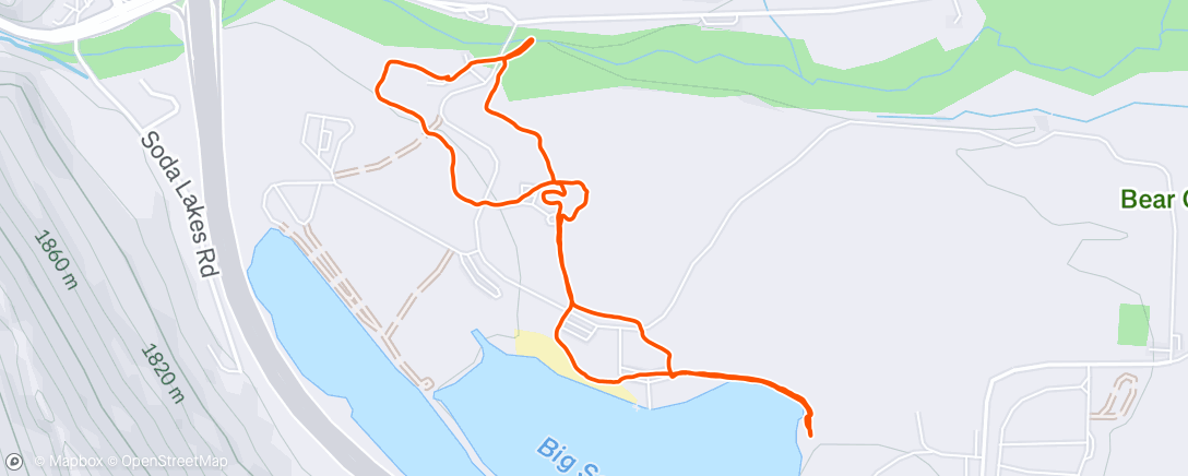 Map of the activity, Morning Hike