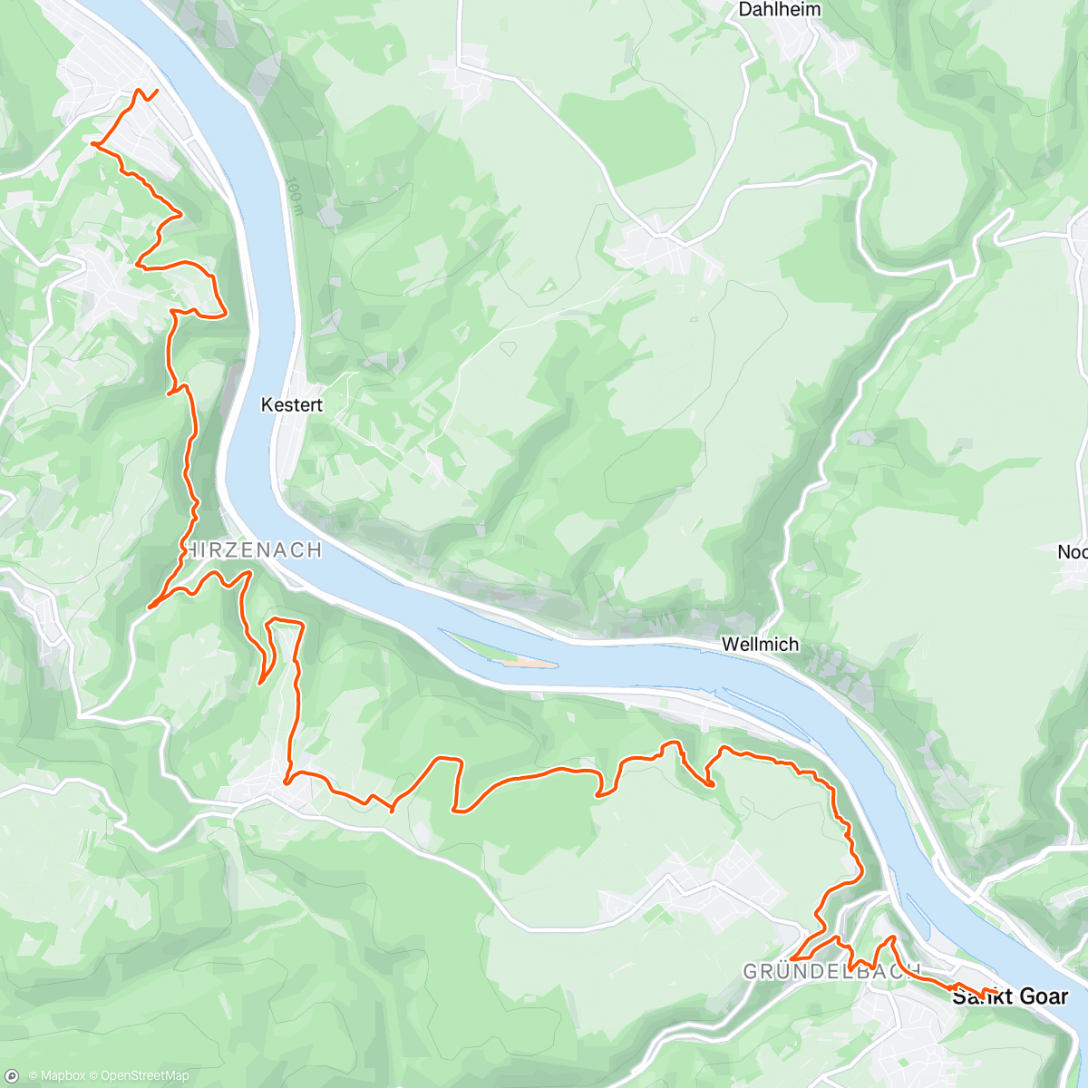 Map of the activity, Rheinburgenweg Tag 3