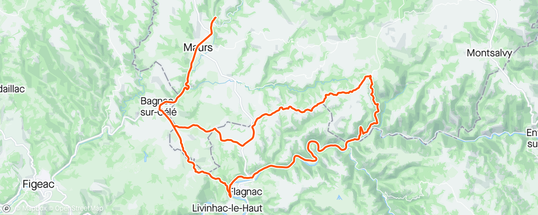 Mapa da atividade, maurs bagnac livinhac vallée du lot coursavy cassniouze st julien st santin bagnac maurs