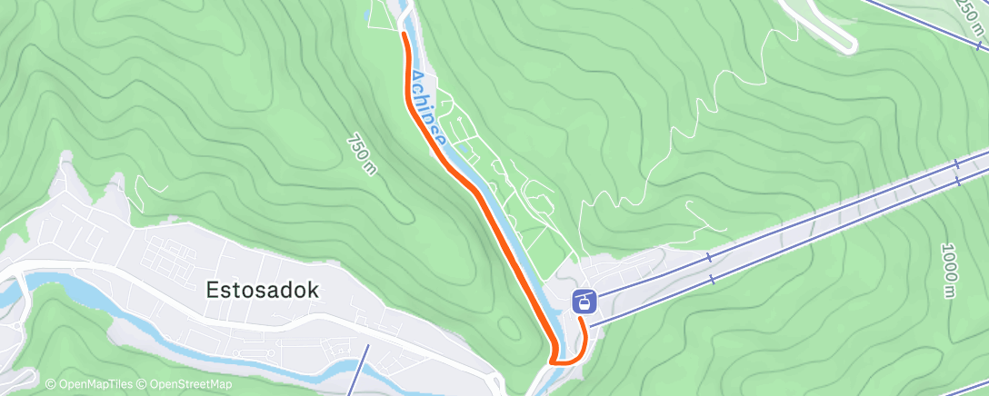 Map of the activity, Полуденный забег