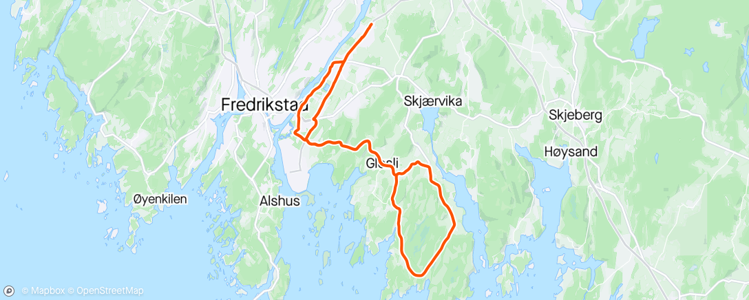 Map of the activity, FSK felles 🚴🏻‍♂️🚴🏻‍♂️🥵