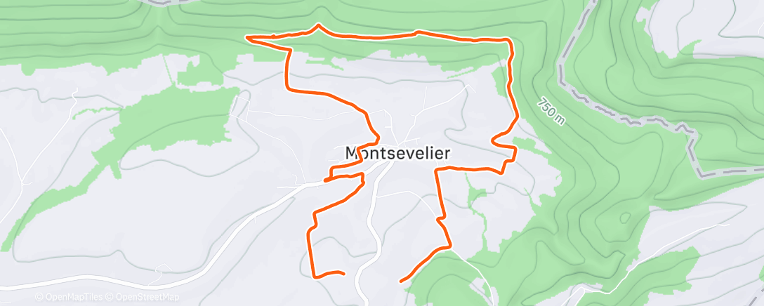 Map of the activity, Randonnée dans l'après-midi
