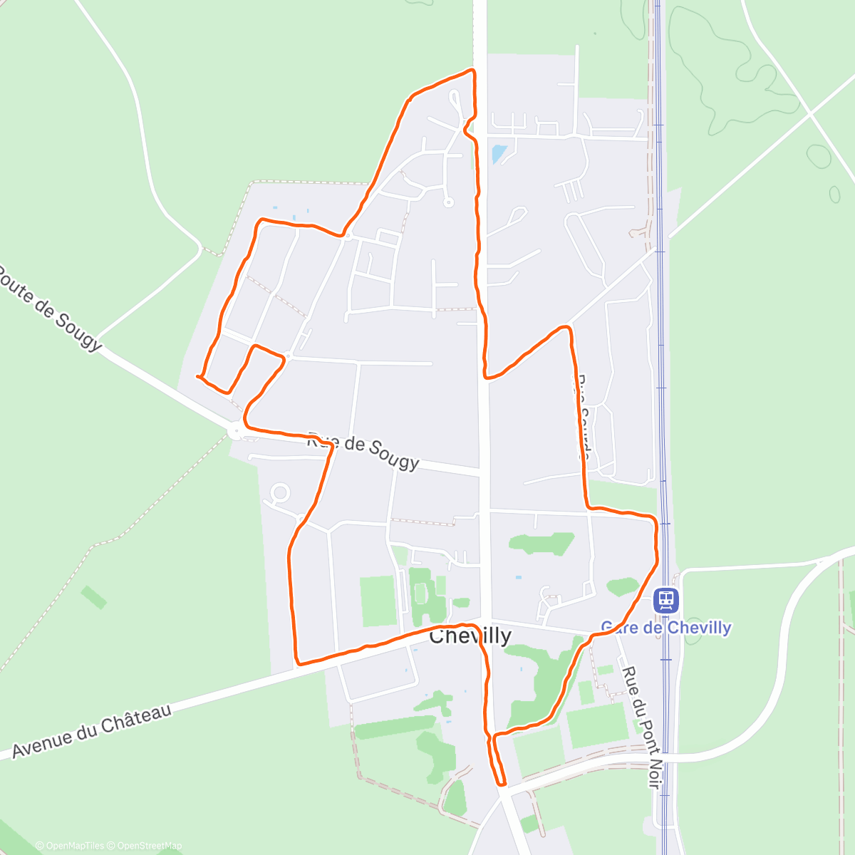 Map of the activity, Marche dans l'après-midi