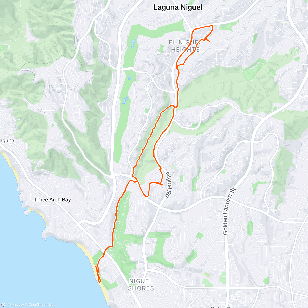 Map of the activity, Creaky Freaky to Salt Creek