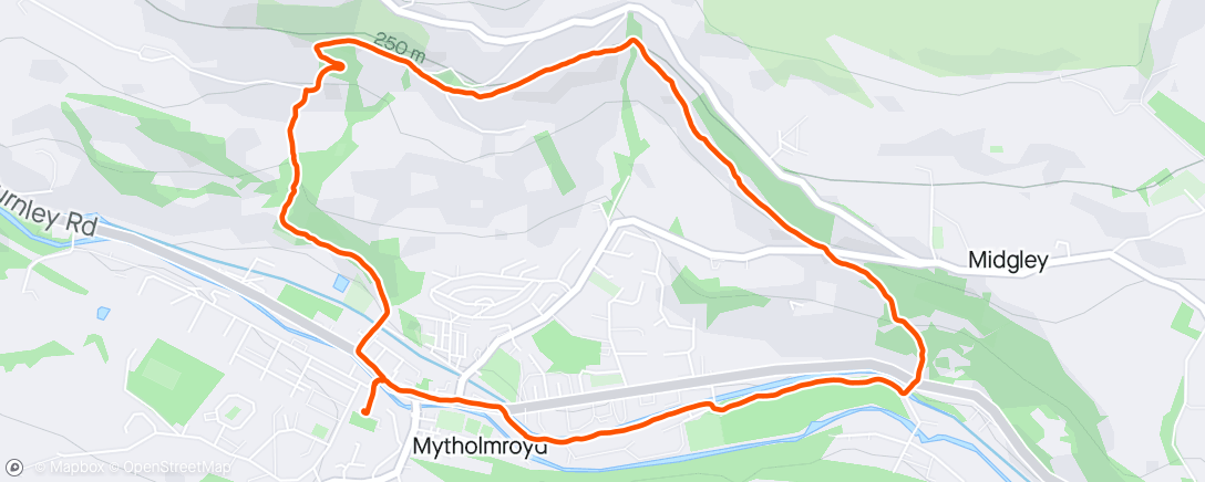 Mapa da atividade, Afternoon Run cvfr junior training