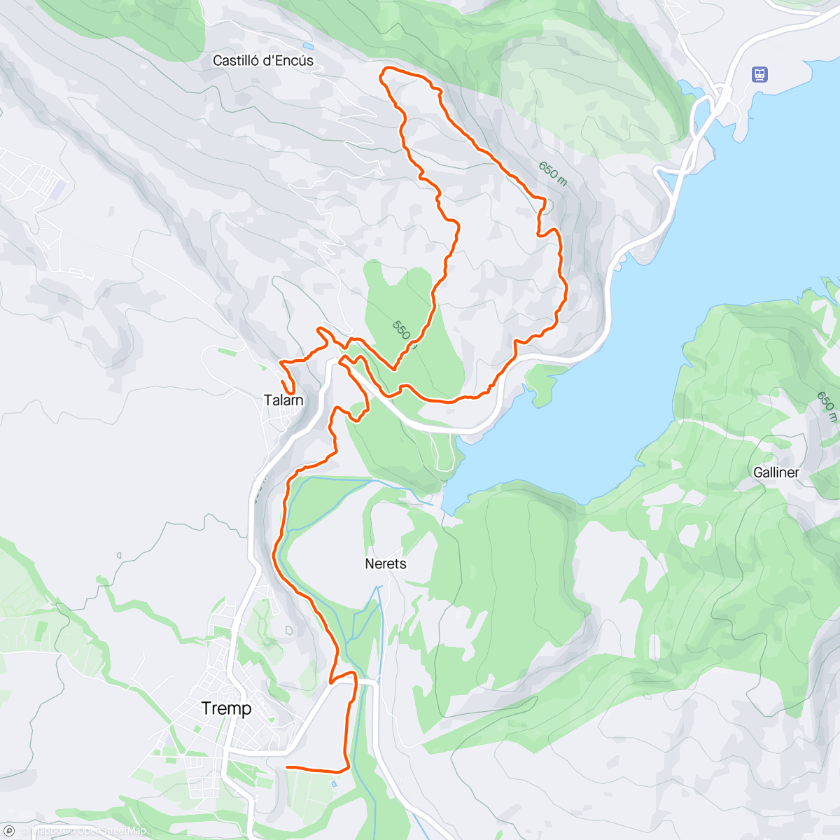 Map of the activity, Ultra Pallars 15k