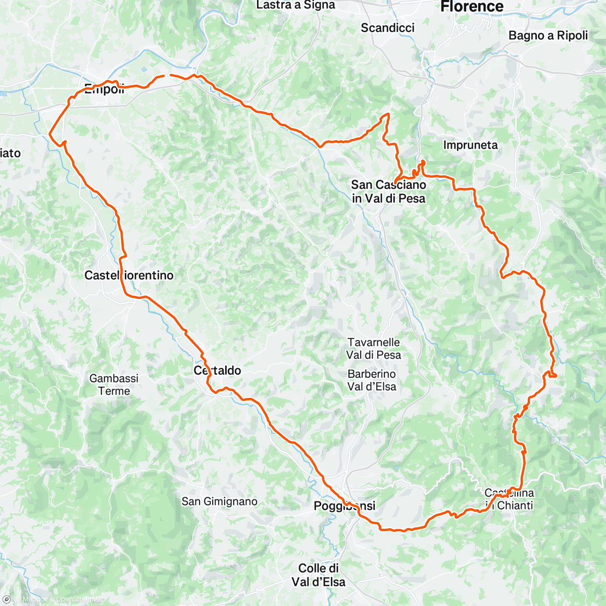 Map of the activity, Giro mattutino