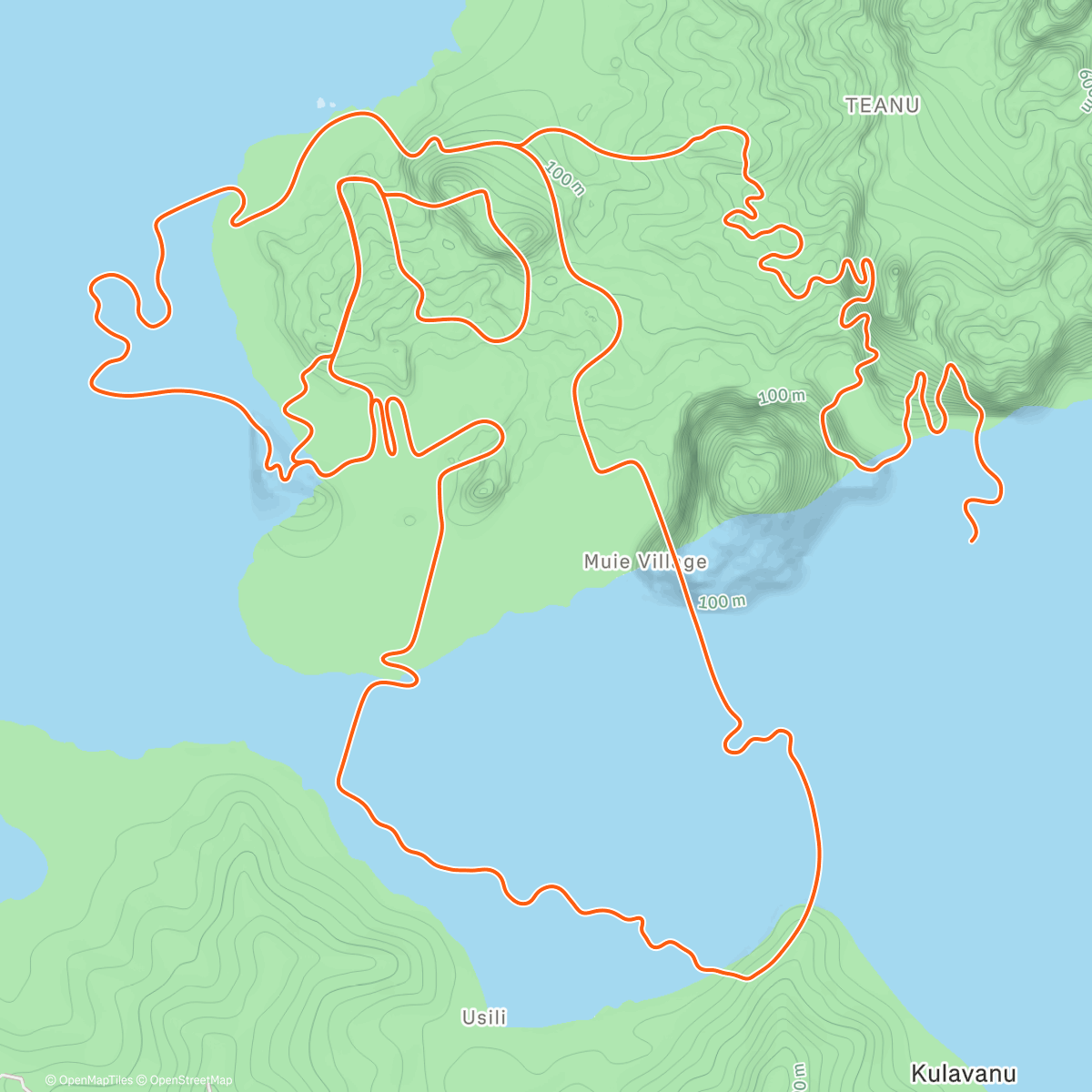 Mapa da atividade, Zwift - Tair Dringfa Fechan in Watopia