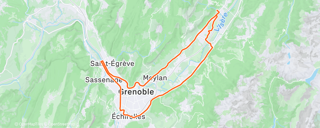 Map of the activity, Afternoon Ride