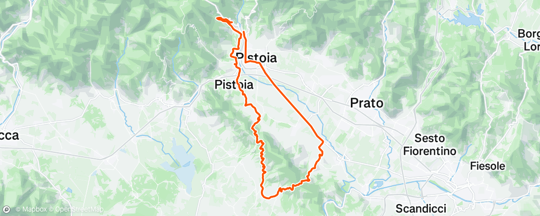 Map of the activity, Giro mattutino