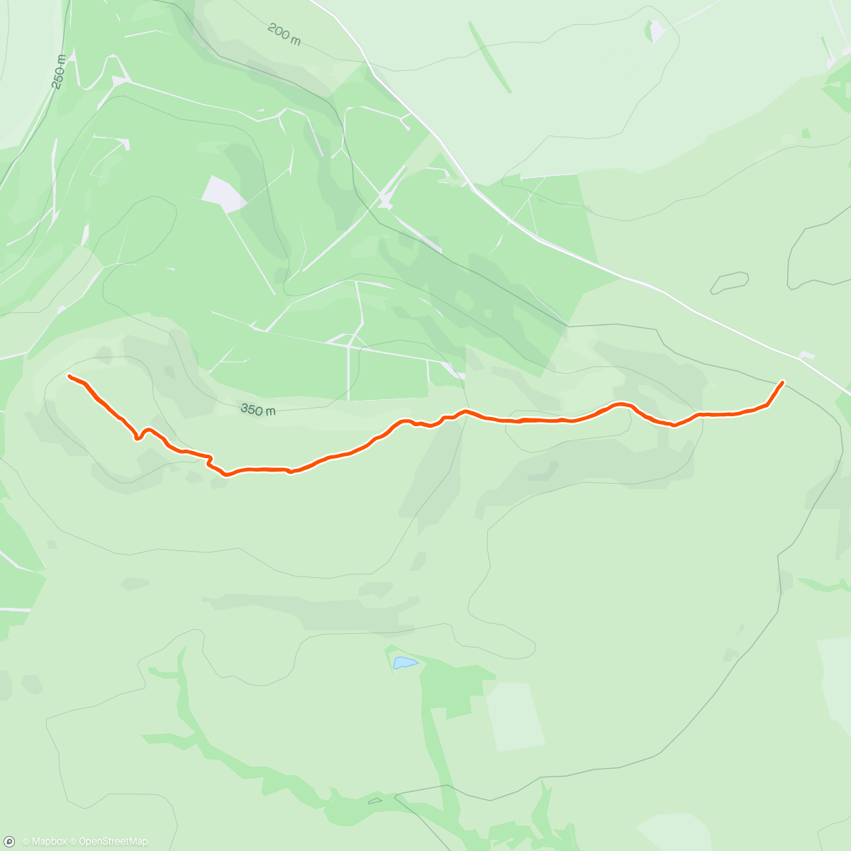 Map of the activity, Ascent of Simonside with Eddie