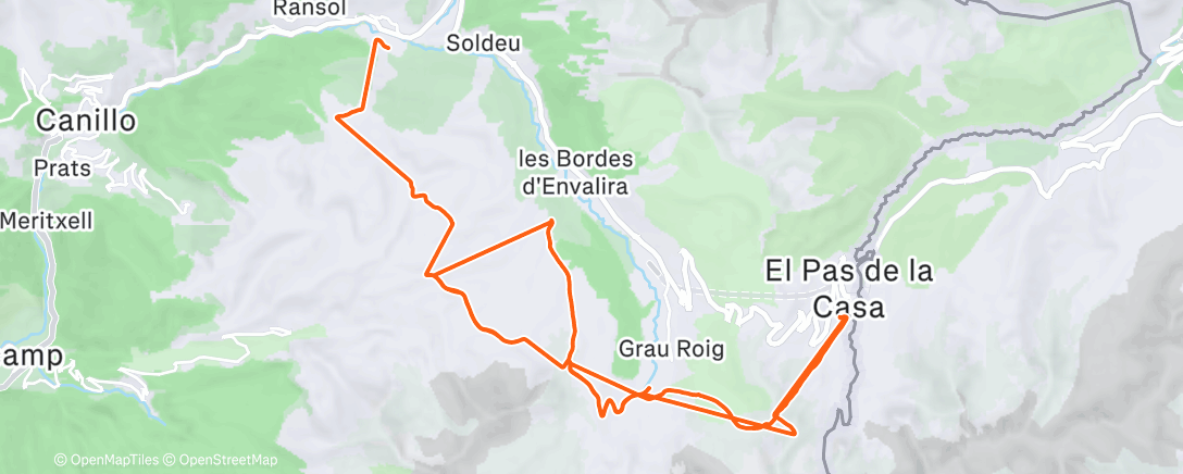 Карта физической активности (Afternoon Alpine Ski)