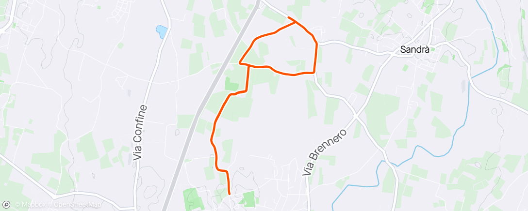 Map of the activity, Afternoon Run_3x1.50@ 5 40