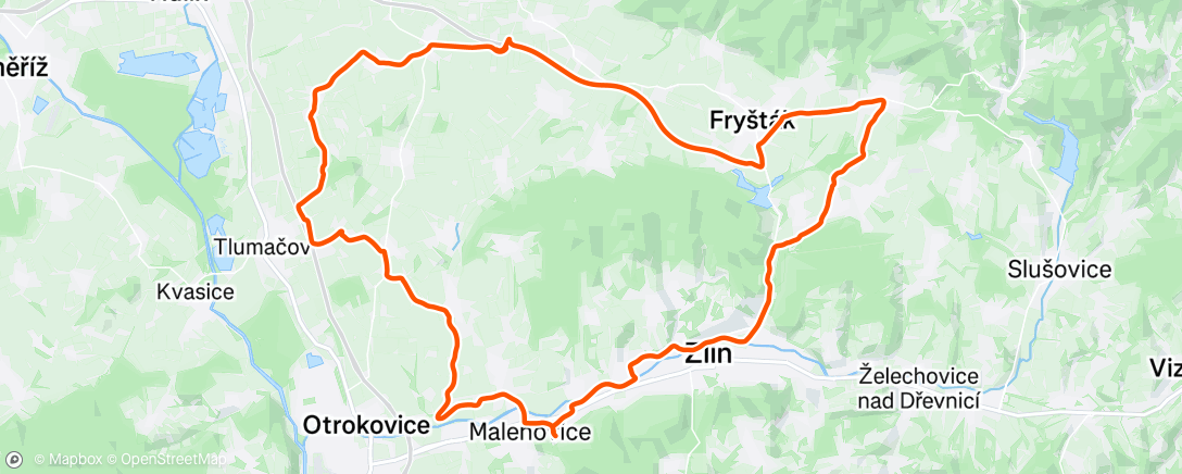 Map of the activity, Nedělní výlet