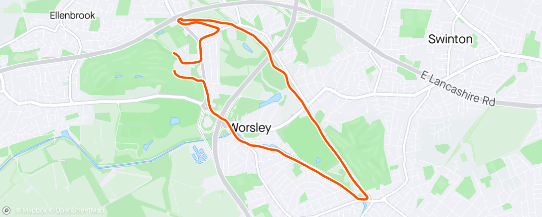 Map of the activity, Mets Tuesday run! Steady one with 2 pushes only as racing Friday,  first 5k of the season 🙏🏃‍♂️🏃‍♀️🏃‍♂️