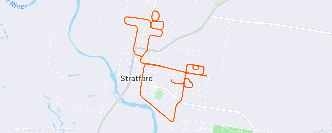 Map of the activity, Morning Run