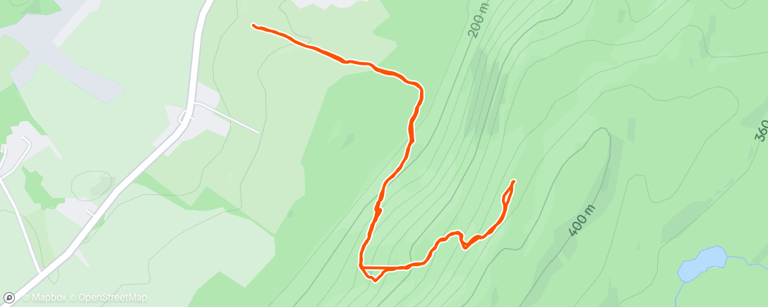 Map of the activity, First trail run in awhile