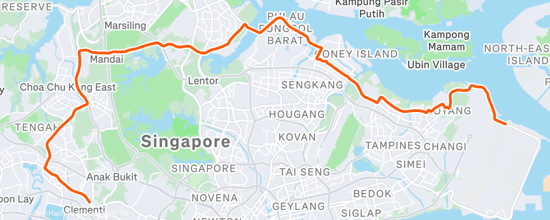 Map of the activity, Morning Ride