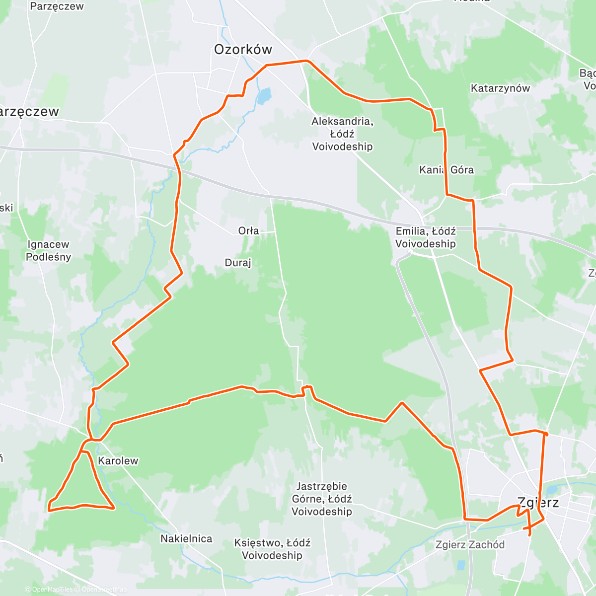 Карта физической активности (Lunch Gravel Ride)