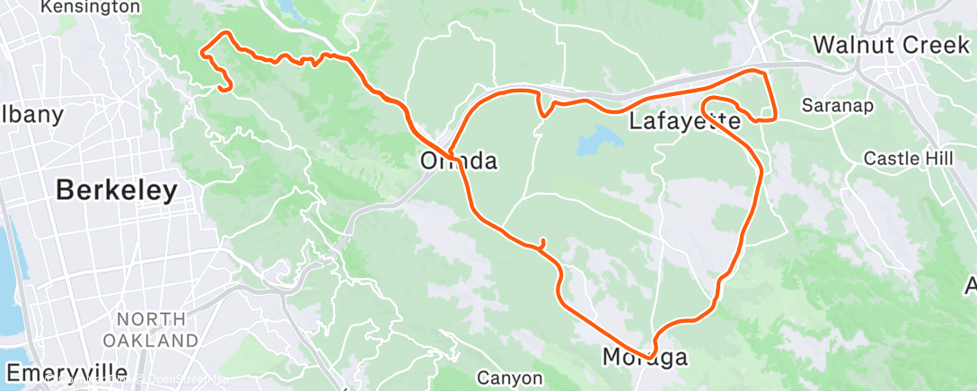 Map of the activity, Afternoon Ride