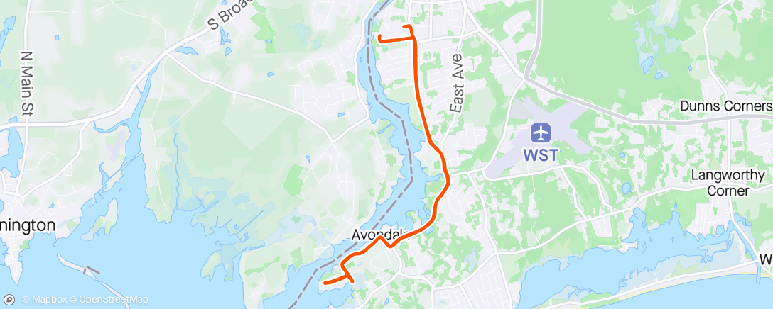 Map of the activity, Cruise to Avondale and back