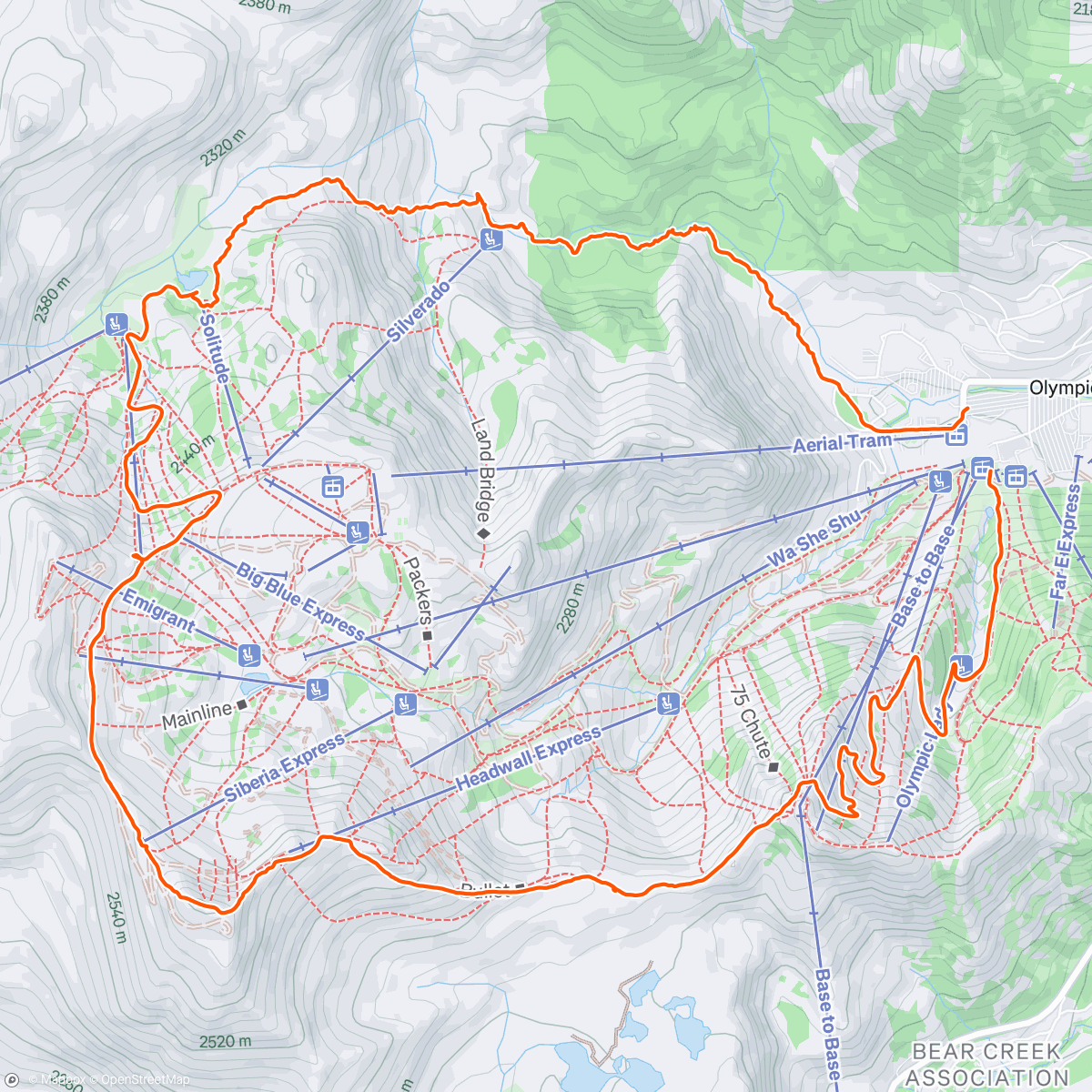 Map of the activity, VK recon take 2, this time with a functional watch and a map 👍