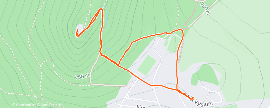 Map of the activity, Afternoon Hike s Jarkou na hrad