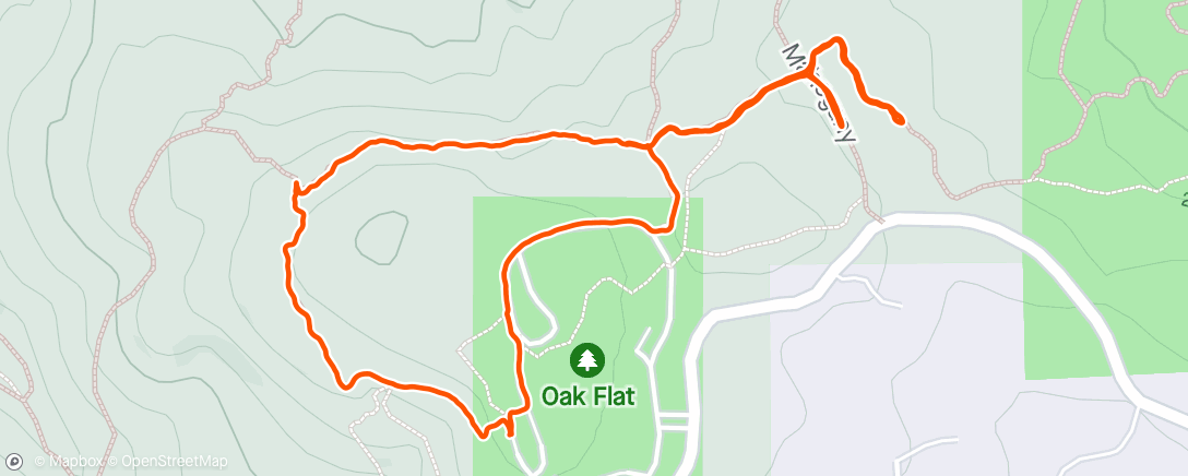 Map of the activity, Oak