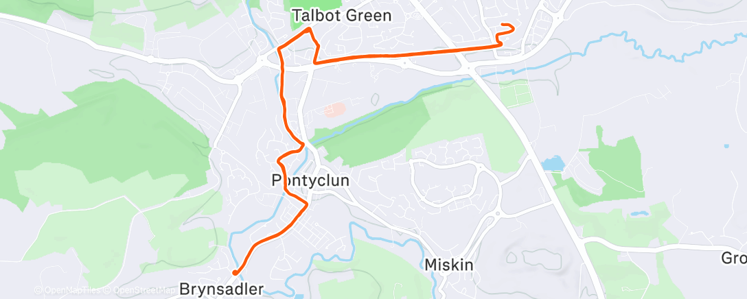 Map of the activity, Morning Run