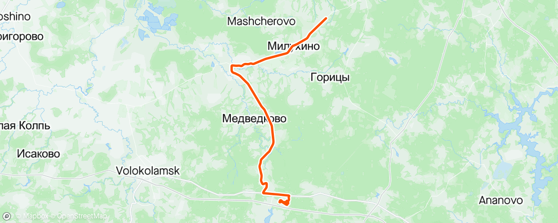 Map of the activity, Gran Fondo Волоколамск 2024