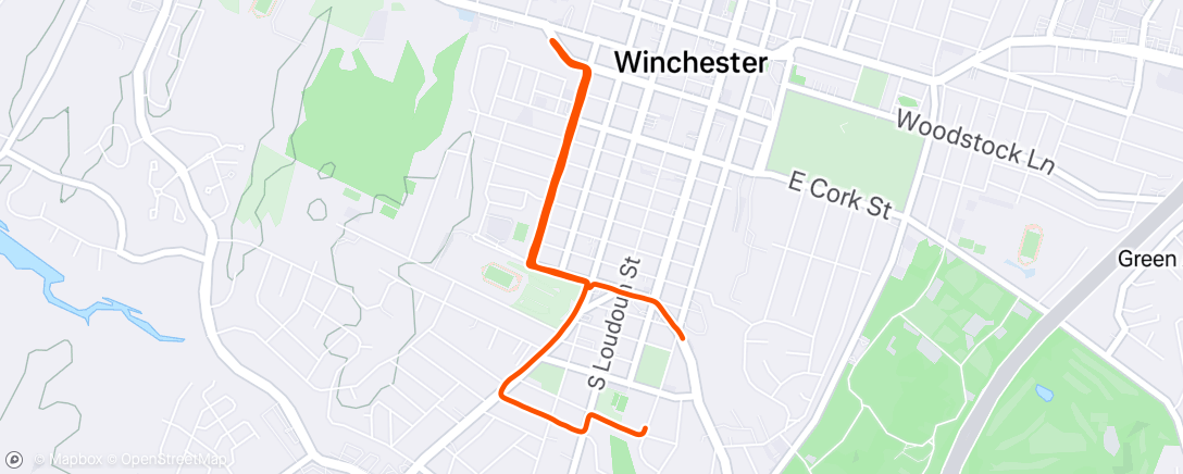 Map of the activity, Morning Run