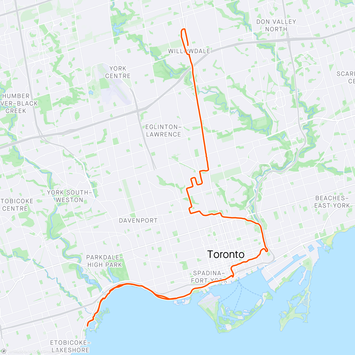 「Toronto Marathon」活動的地圖