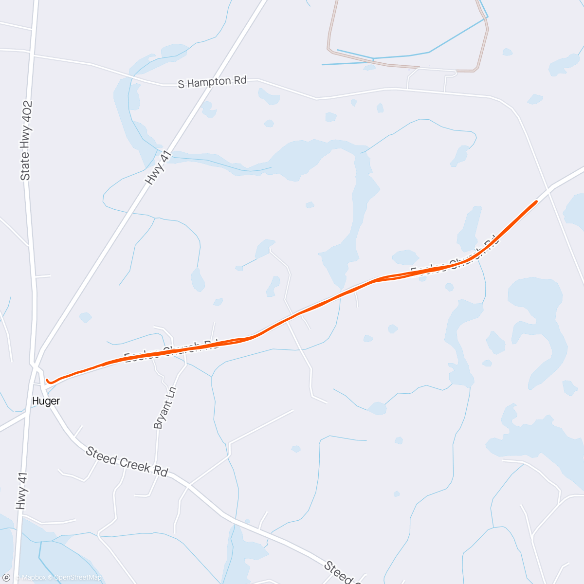Map of the activity, Swamp Fox Cool Down.