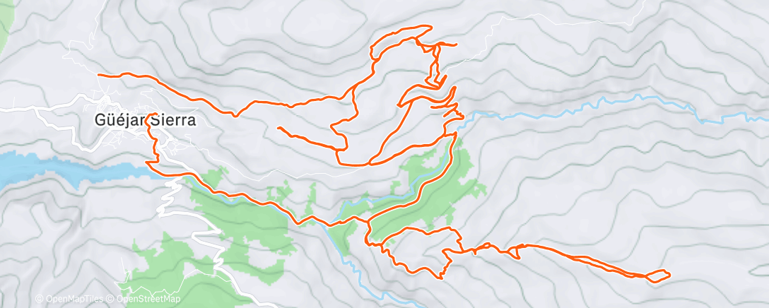 Map of the activity, Senderos vacunos de la Gitaba y Papeles