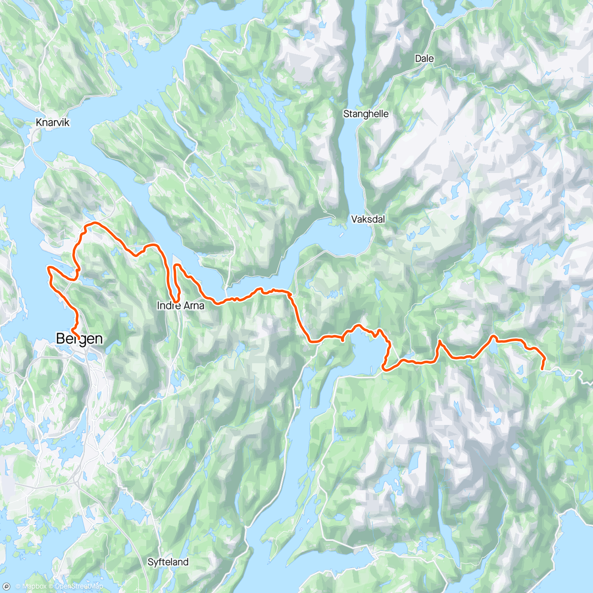 Mapa de la actividad, Til Hytten 🚴🏽‍♂️🗻🌤️