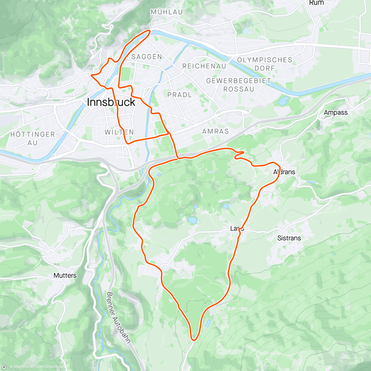 Karte der Aktivität „Zwift - Race: JETT ZWIFT Morning Race (A) on Innsbruck KOM After Party in Innsbruck”