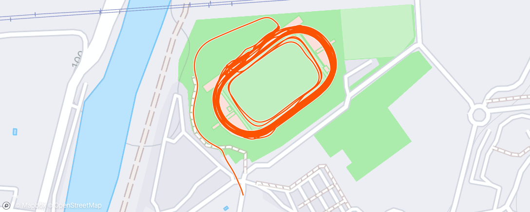 Map of the activity, Course à pied le matin