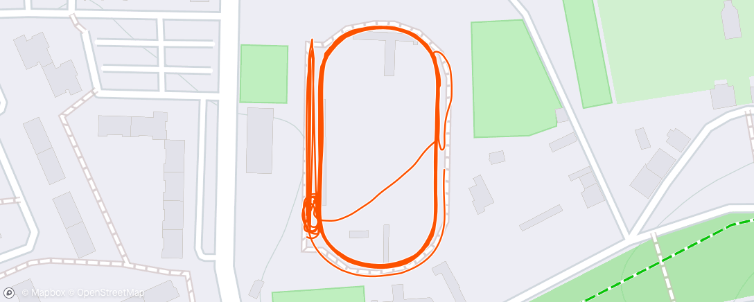 Map of the activity, Stadion 3x1km 4x400