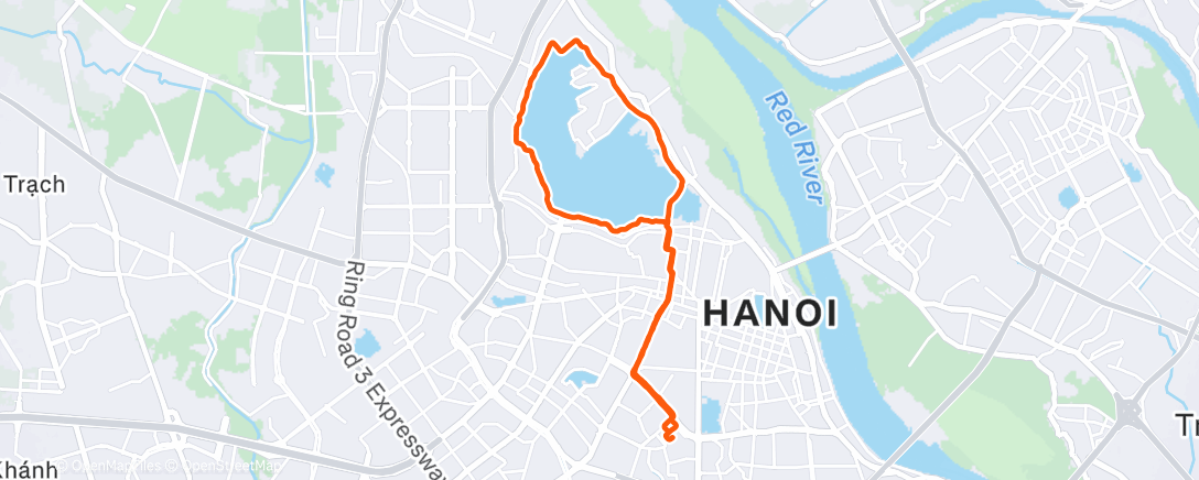 Map of the activity, Night Run