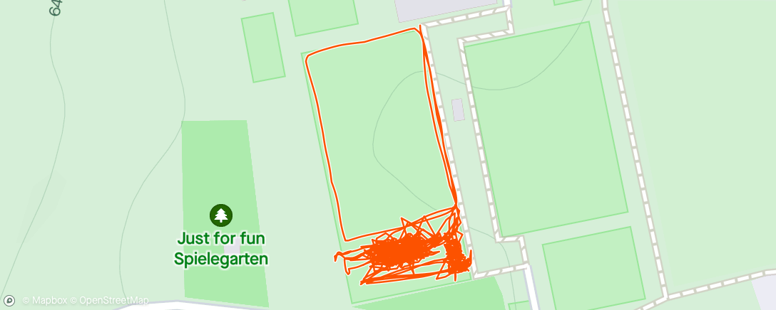Map of the activity, Fußball am Abend