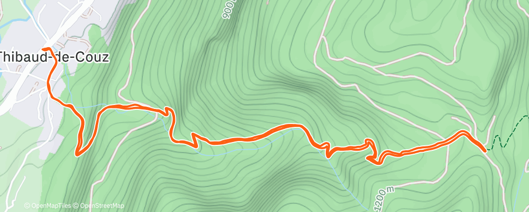 Map of the activity, Afternoon Trail Run