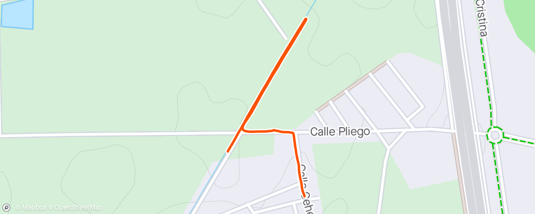アクティビティ「Caminata de noche」の地図