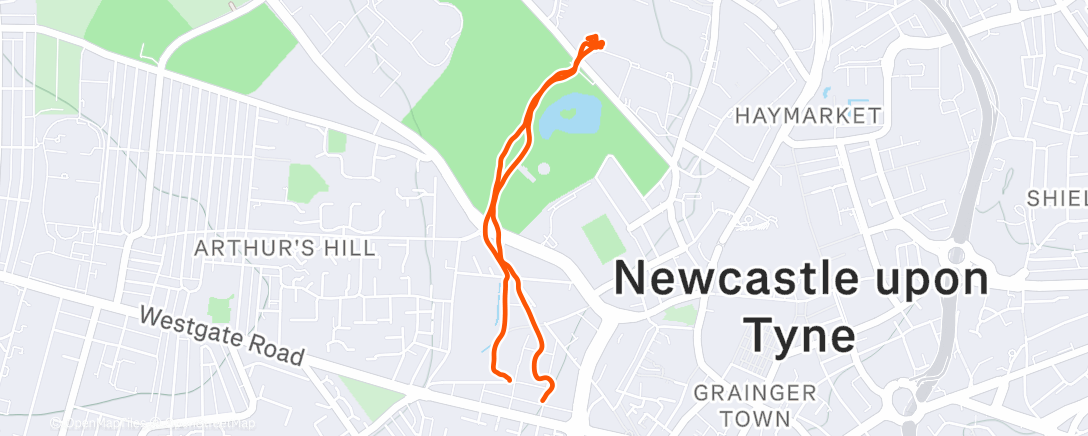 Map of the activity, Evening Ride