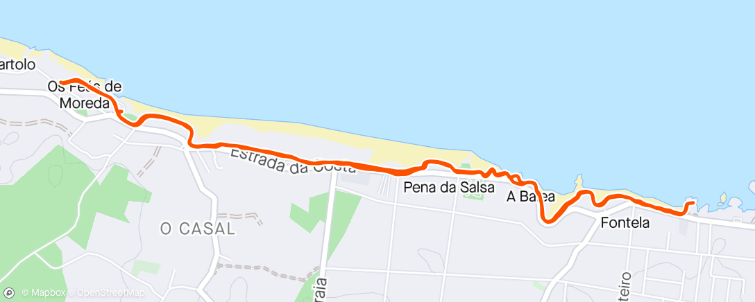 Map of the activity, Carrera de mañana