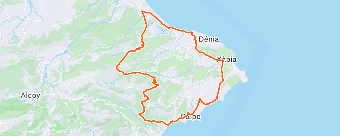 Mapa da atividade, Morning Ride