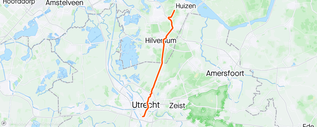 Kaart van de activiteit “Vanwege OV-problemen terug met de fiets”