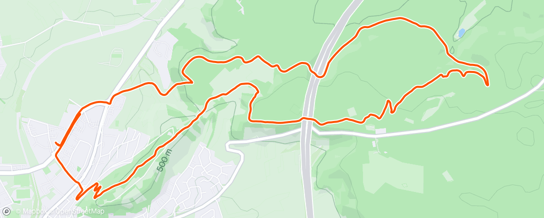 Map of the activity, Sehr schöner Traillauf über dem Herrenberger Tunel